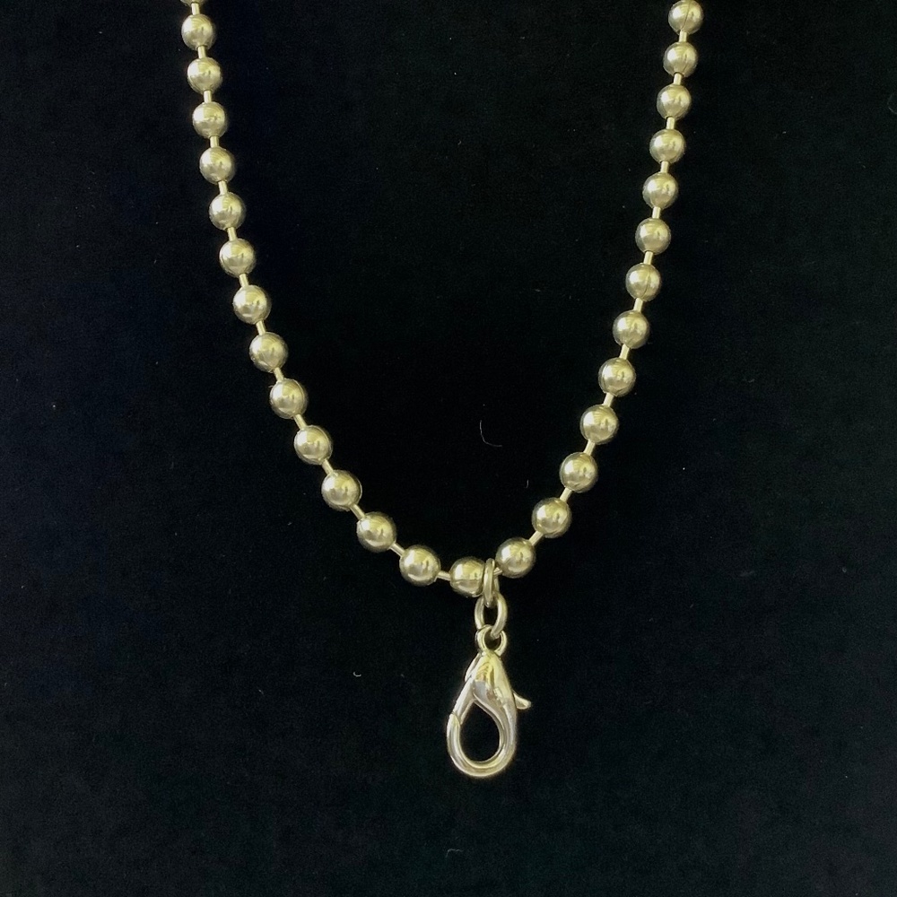 Jewel Kade Silver Thick ball chain necklace